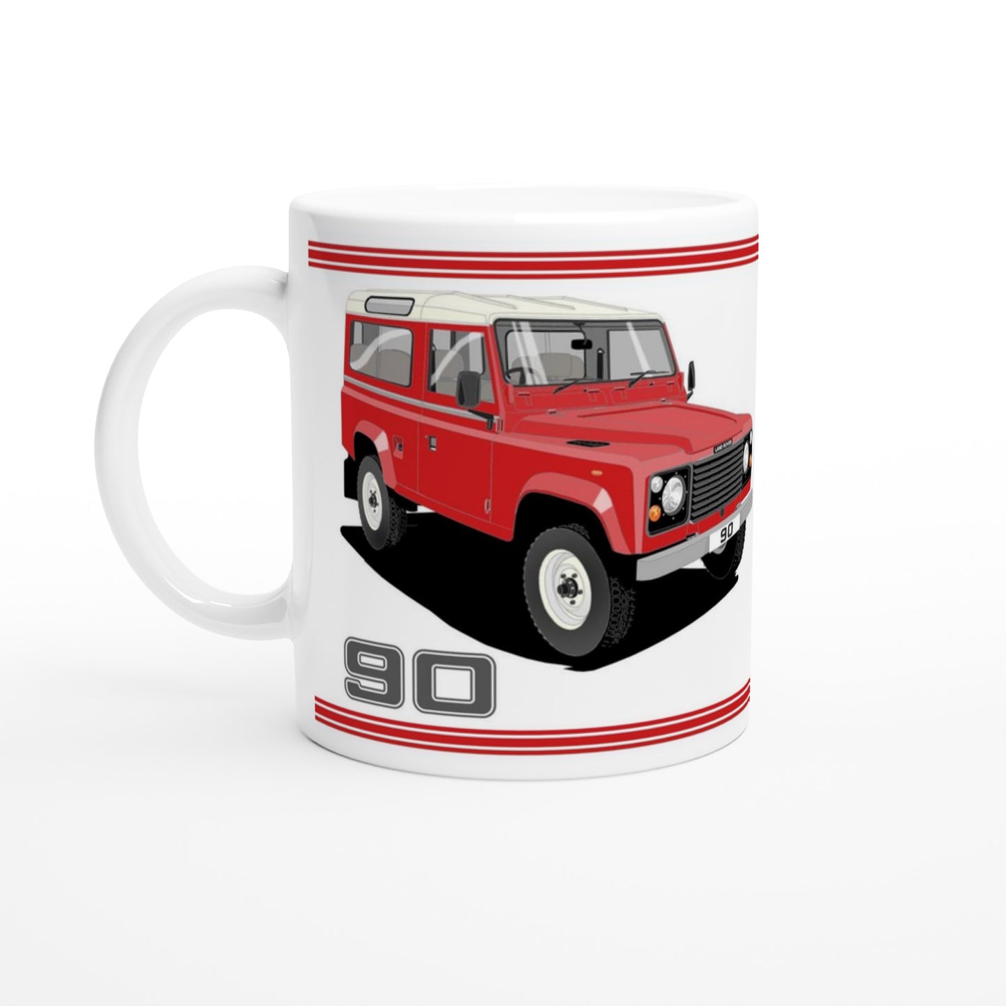 Land Rover 90 7 seater in Red  Art Mug