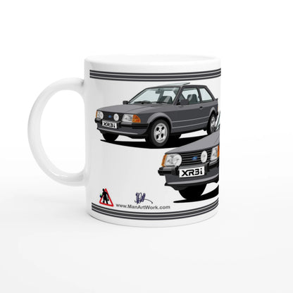 Ford Escort Mk3 XR3i in Grey Art Mug