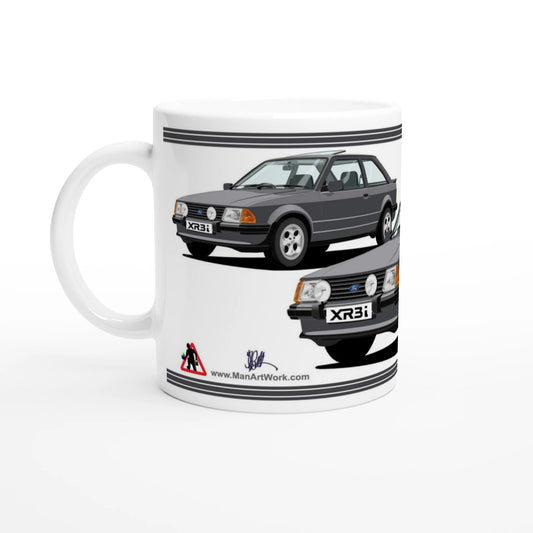 Ford Escort Mk3 XR3i in Grey Art Mug