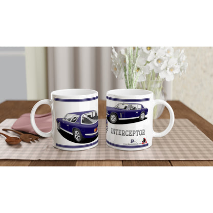 Jensen Interceptor Mk3 in Blue & Black Art Mug