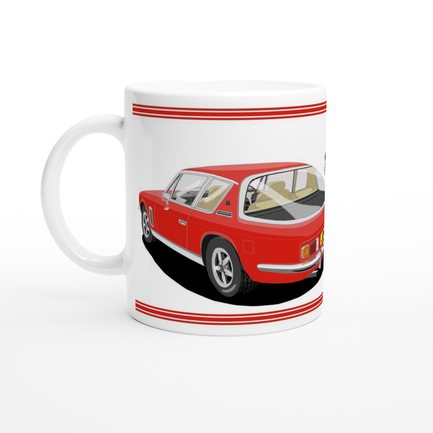 Jensen Interceptor Mk3 in Red Art Mug