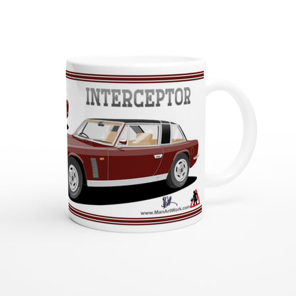 Jensen Interceptor Mk3 Coupe in Red Art Mug