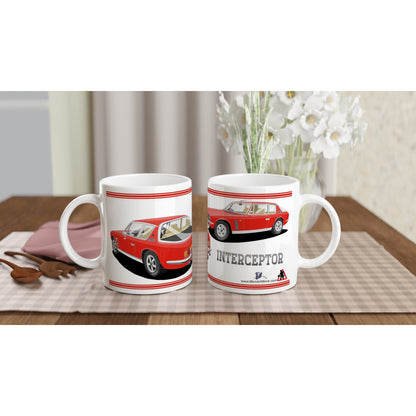 Jensen Interceptor Mk3 in Red Art Mug
