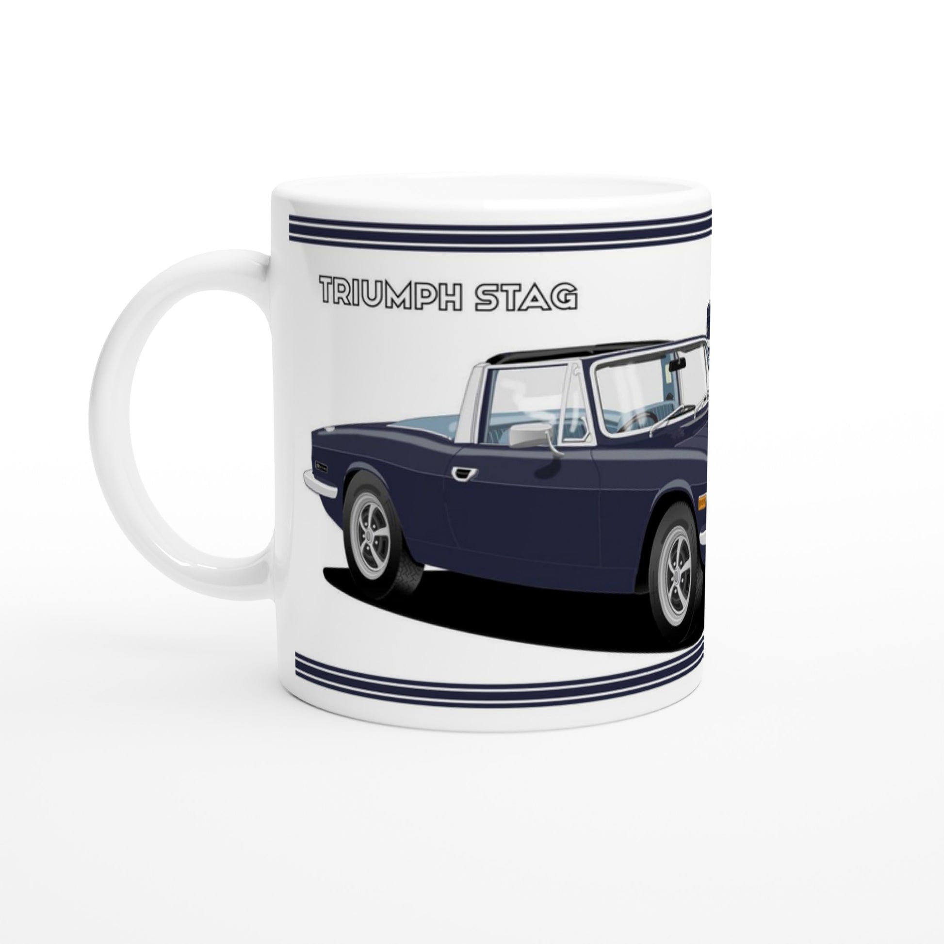 Triumph Stag Royal Blue and Blue Art Mug