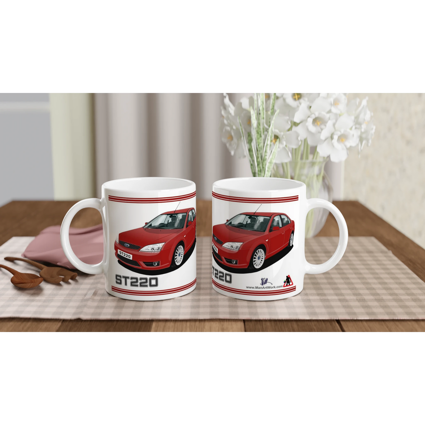 Ford Mondeo ST220  in Red Art Mug