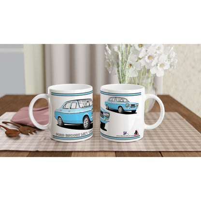 Ford Escort Mk1 1300E 4 Door Blue Art Mug