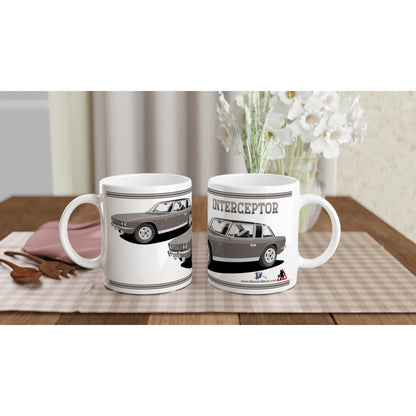 Jensen Interceptor Mk3 Coupe in Grey Art Mug