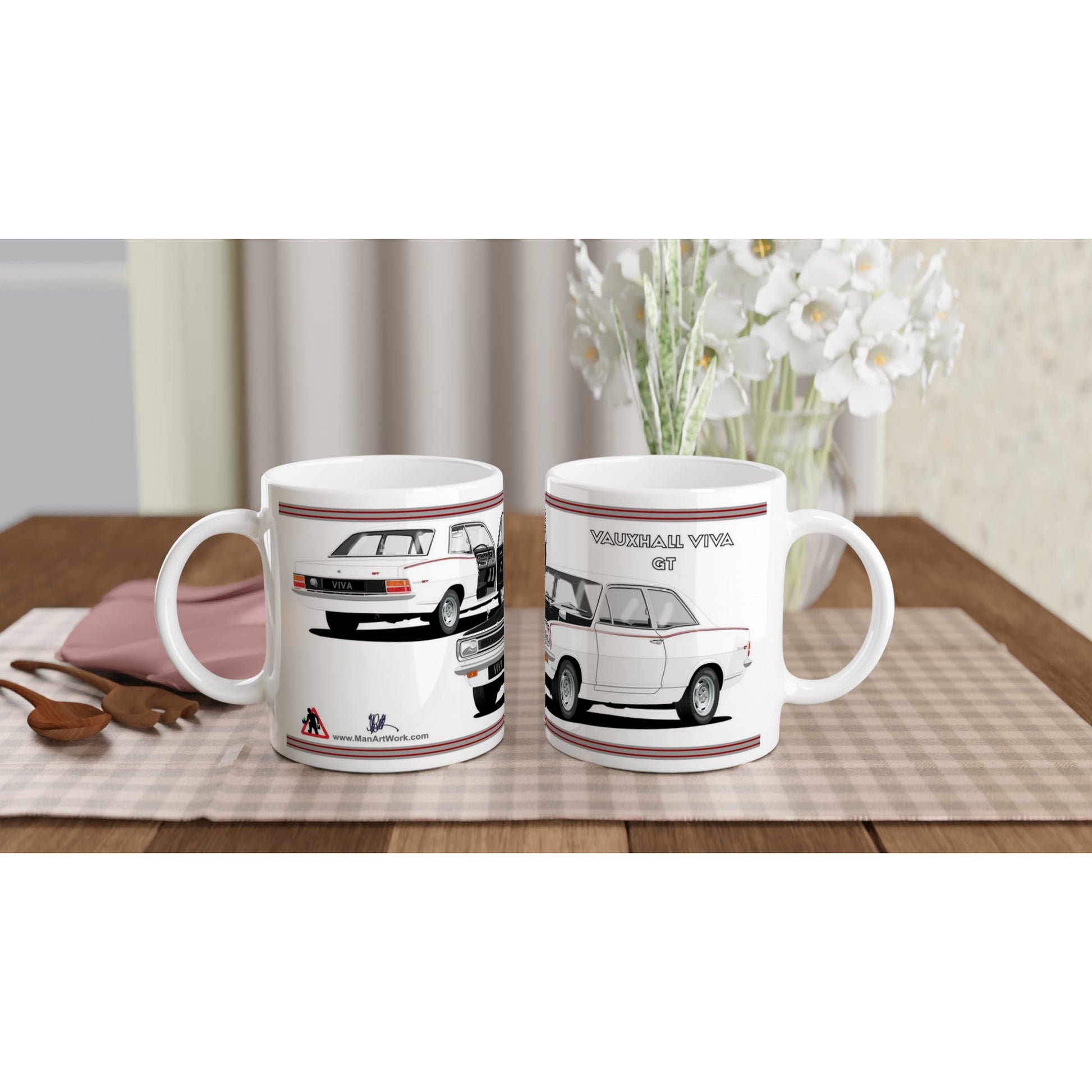 Vauxhall Viva HB GT Mk1 in White Car Mug