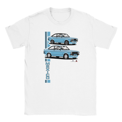 Ford Escort Mk2  Mexico T Shirt (Blue Car)