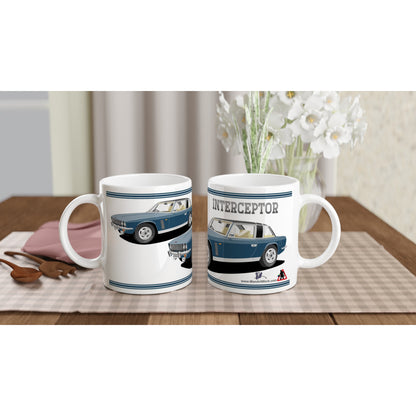 Jensen Interceptor Mk3 Coupe in Blue Art Mug