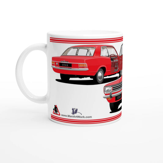 Vauxhall Viva HB SL in Red Car Mug