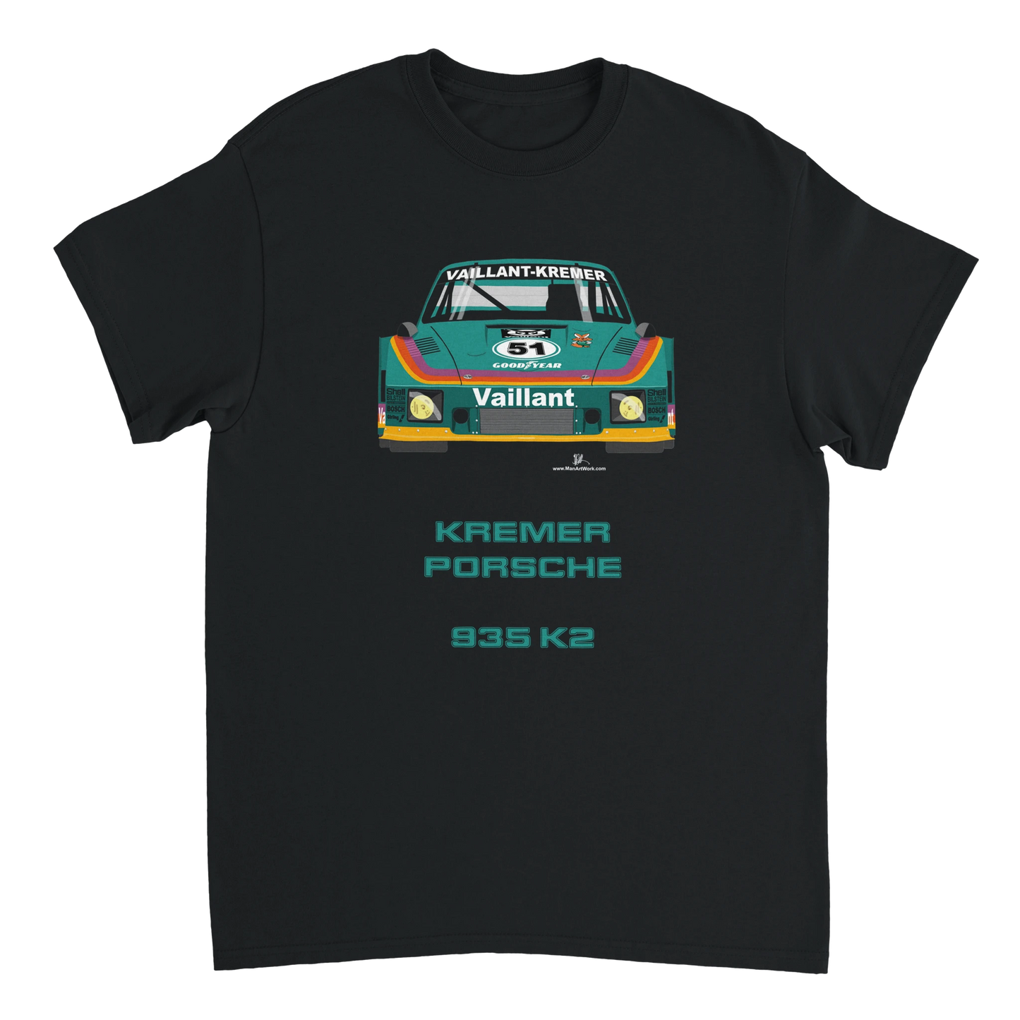 Porsche 935 Kremer K2 Motor Racing Vaillant Art T Shirt