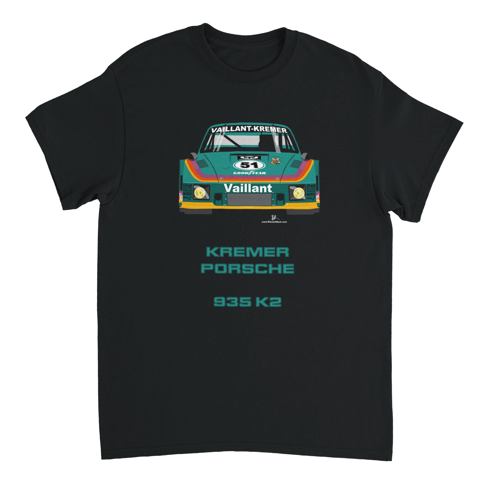 Porsche 935 Kremer K2 Motor Racing Vaillant Art T Shirt