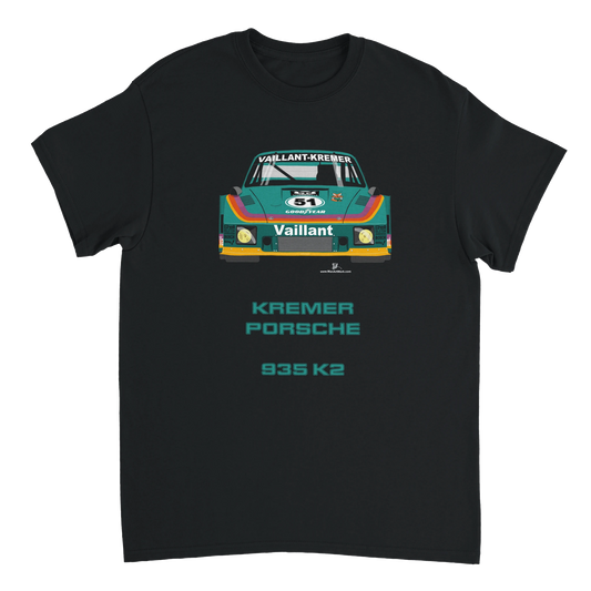 Porsche 935 Kremer K2 Motor Racing Vaillant Art T Shirt