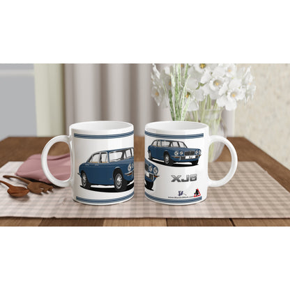 Jaguar XJ6 Mk2 in Blue Art Mug