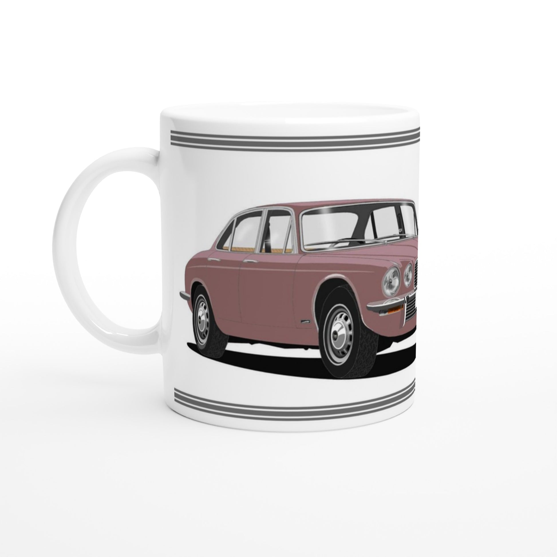 Jaguar XJ6 Mk2 in Pink Art Mug