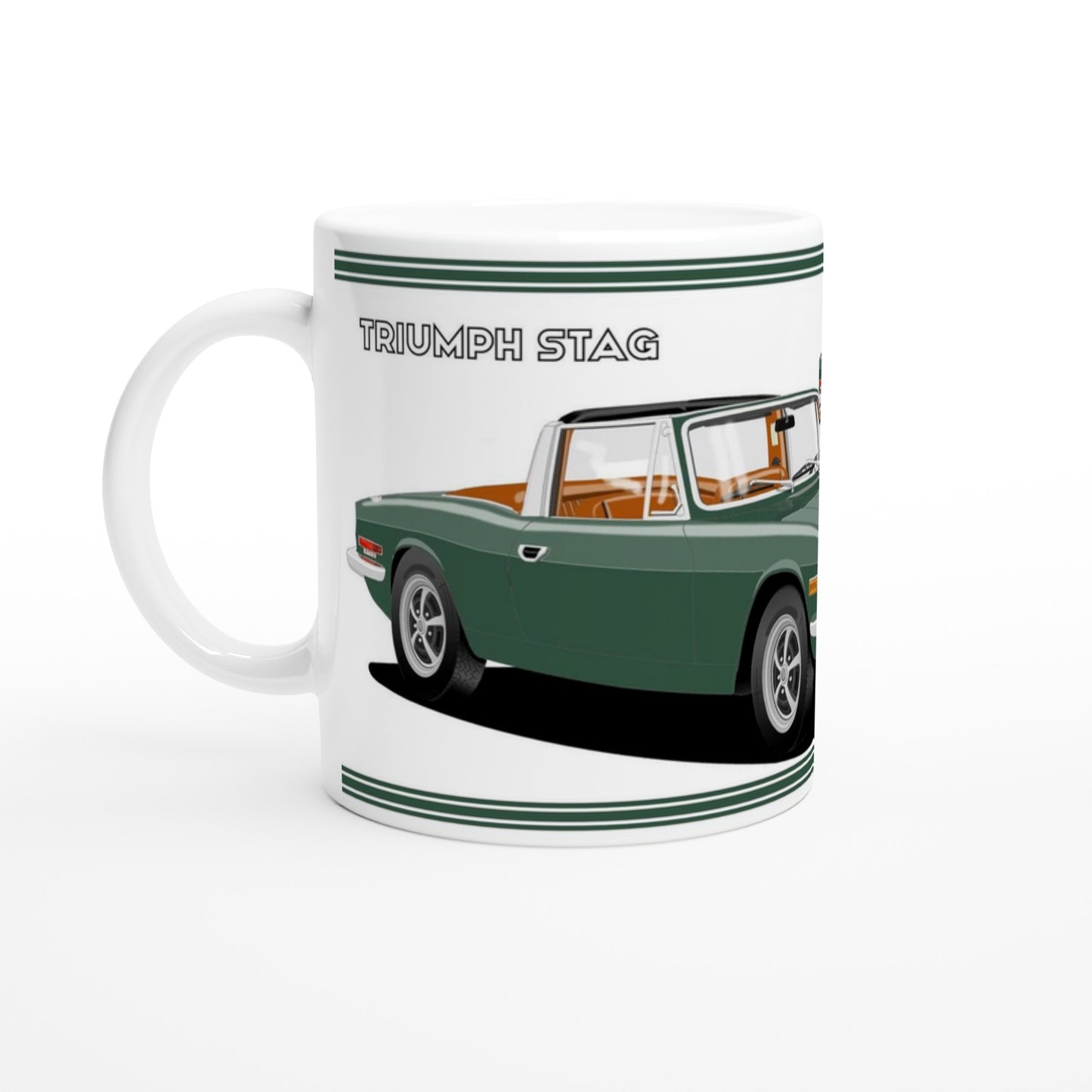 Triumph Stag Laurel Green and Tan Car Mug - Federal