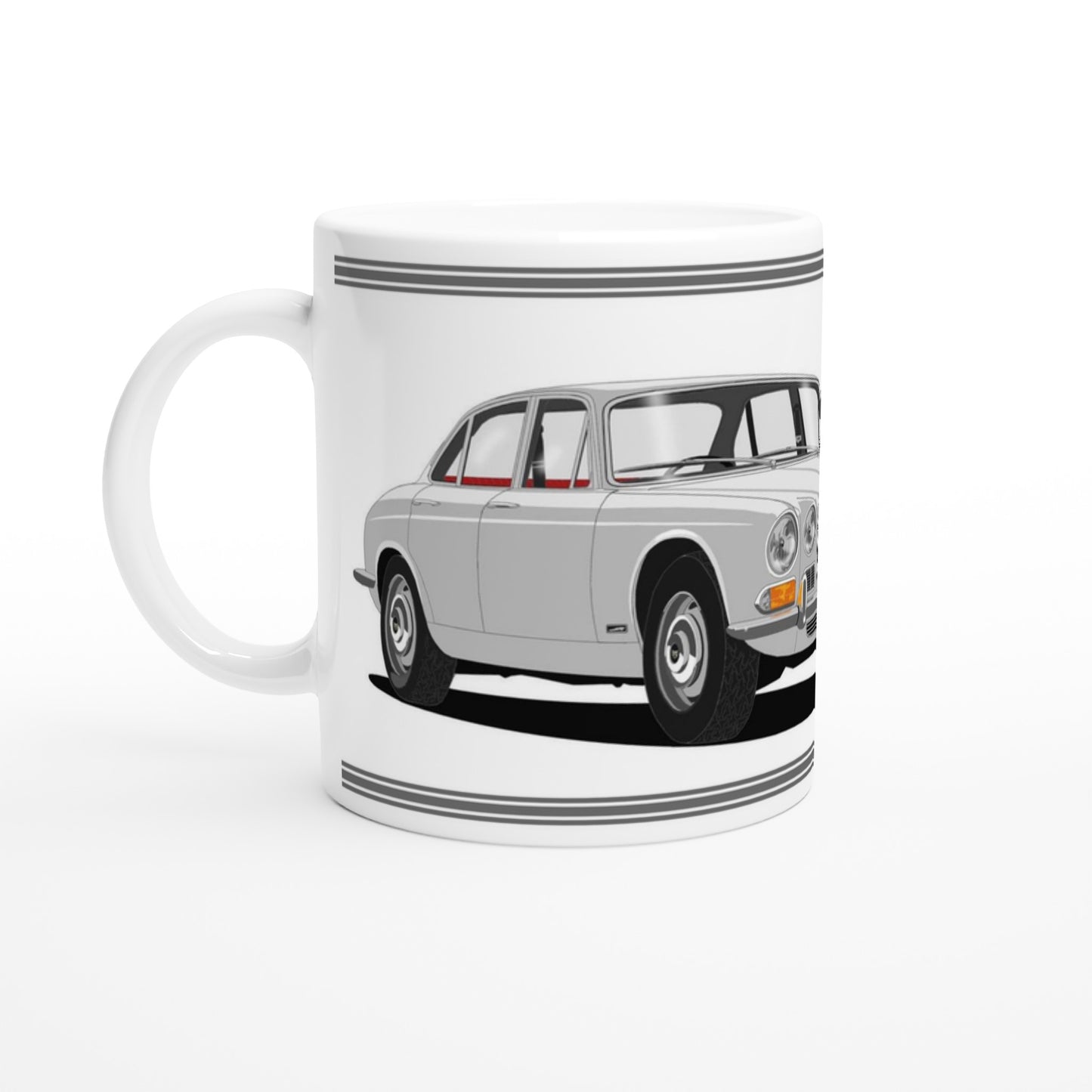 Jaguar XJ12 Mk1 in Silver Art Mug