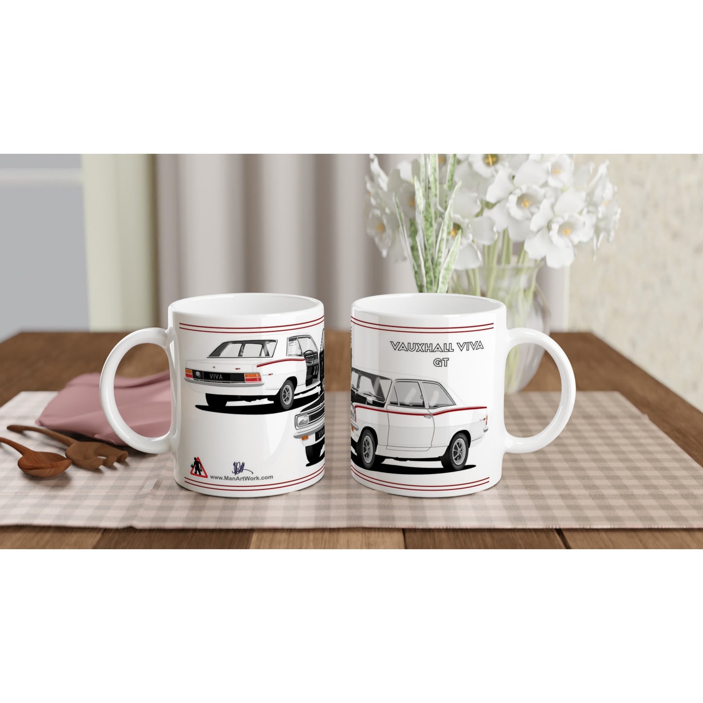 Vauxhall Viva HB GT in White Car Mug