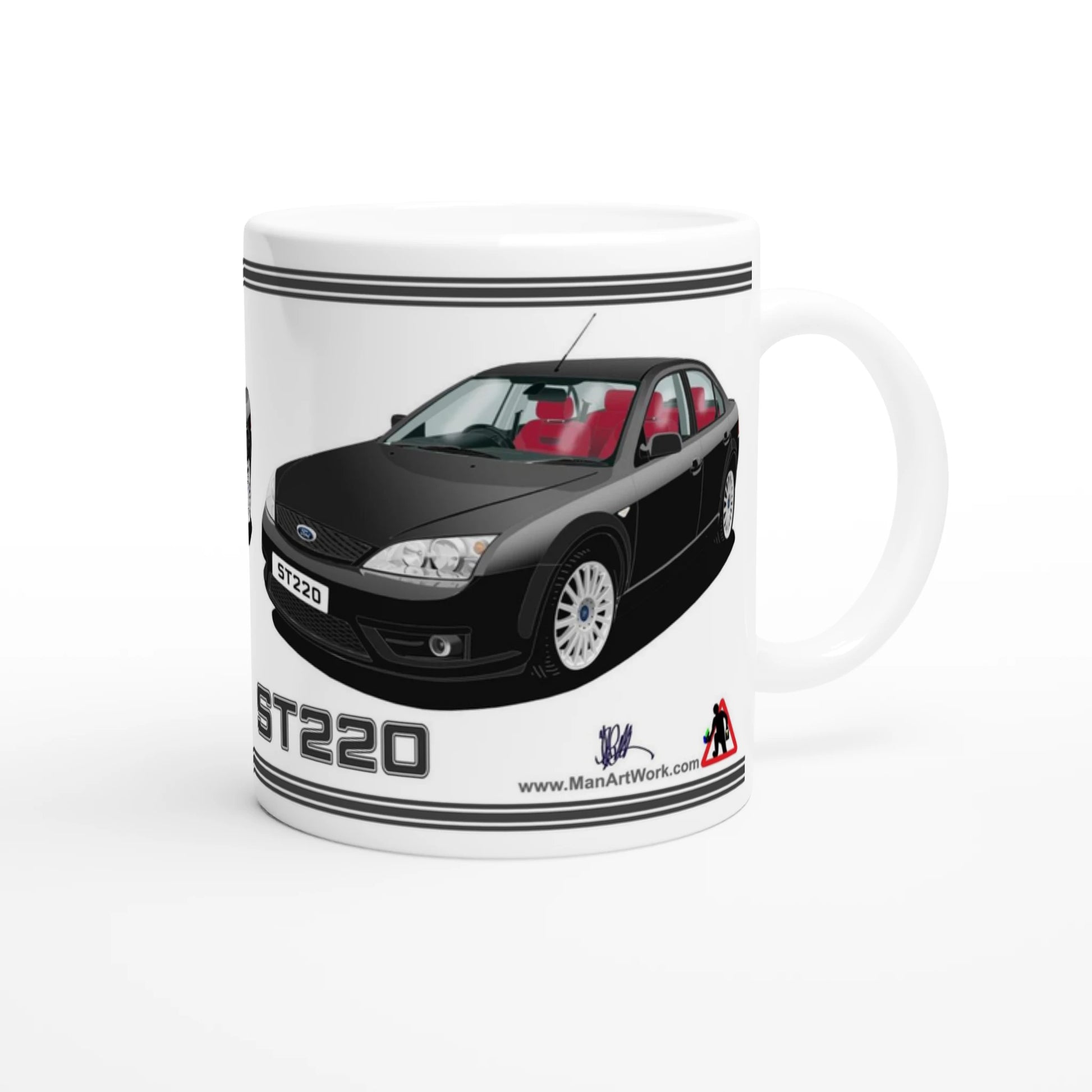 Ford Mondeo ST220  in Black & Red Art Mug