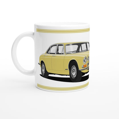 Jaguar XJ12 Mk1 in Yellow Art Mug