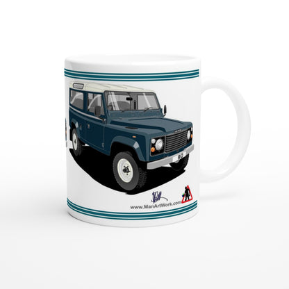 Land Rover 90 7 seater in Dark Blue  Art Mug