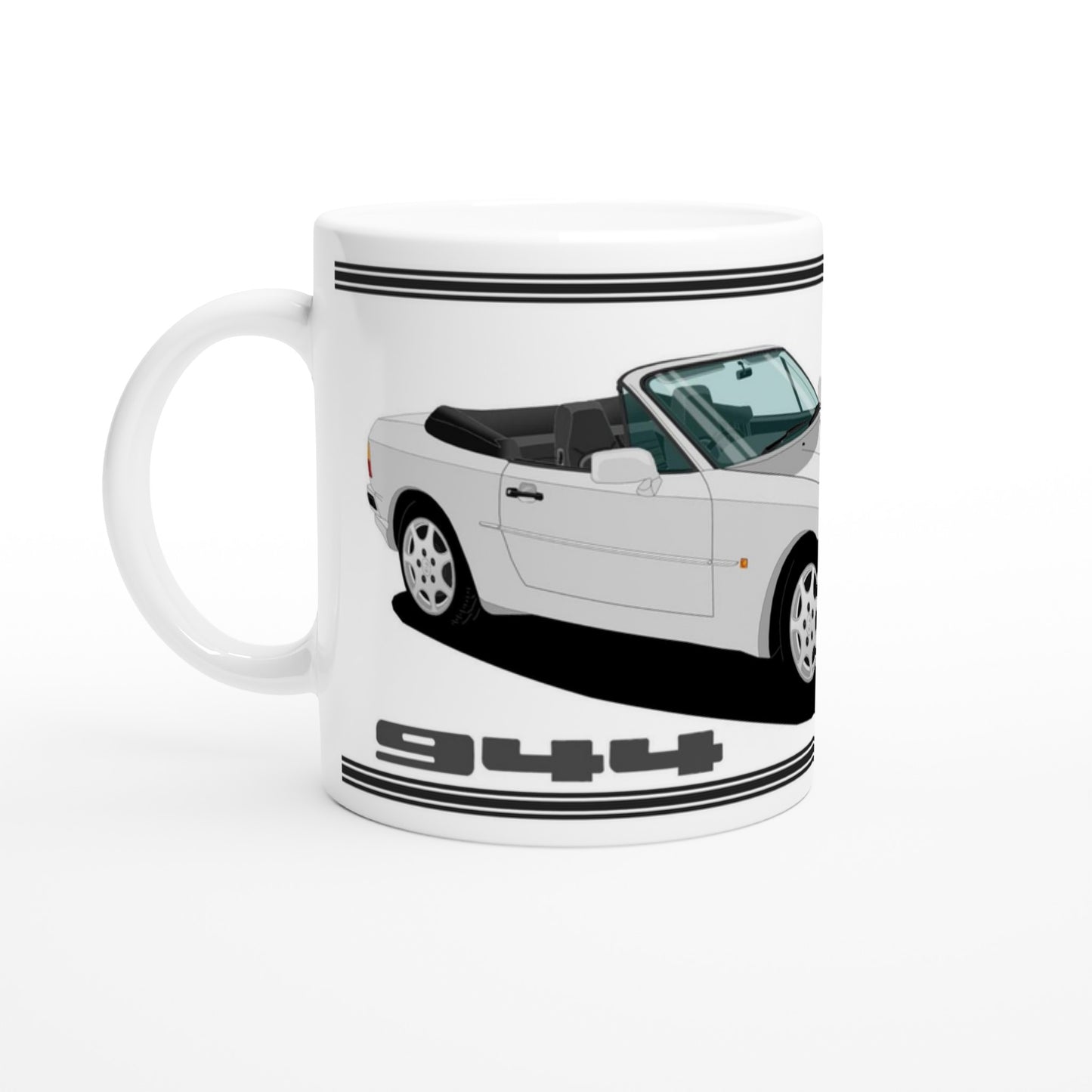 Porsche 944 MK2 Cabriolet in Silver Art Mug