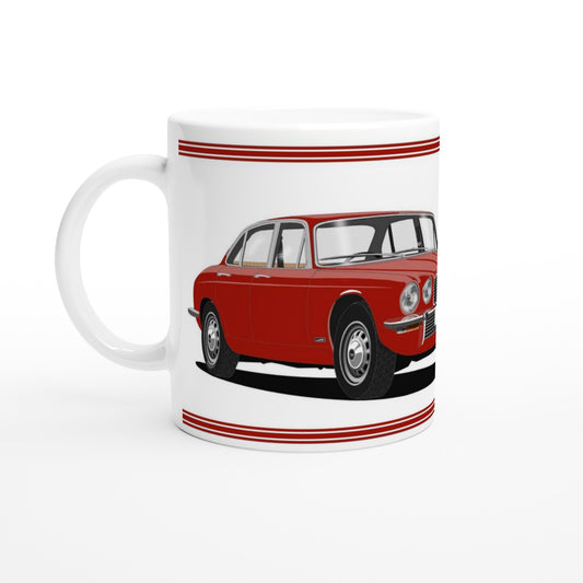 Jaguar XJ6 Mk2 in Red Art Mug
