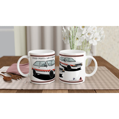 Ford Fiesta Mk1 Festival in Silver Art Mug